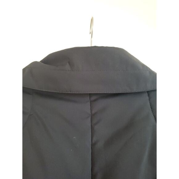 BCBGMAXAZRIA Long Black Quilted Midweight Minimalist Coat Jacket, Women's Medium - Picture 11 of 14